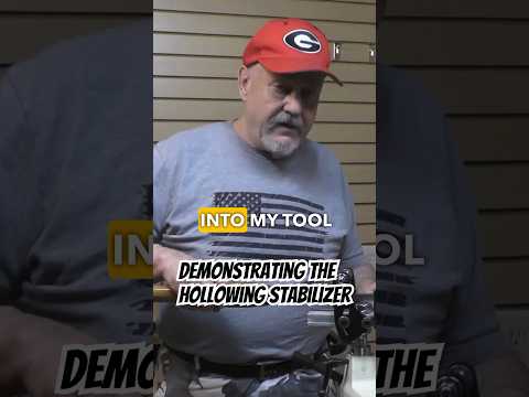 Demonstrating the hollowing stabilizer #woodturning #woodlathe #woodworking #howto #hobby #shorts